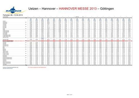 metronom fahrplan